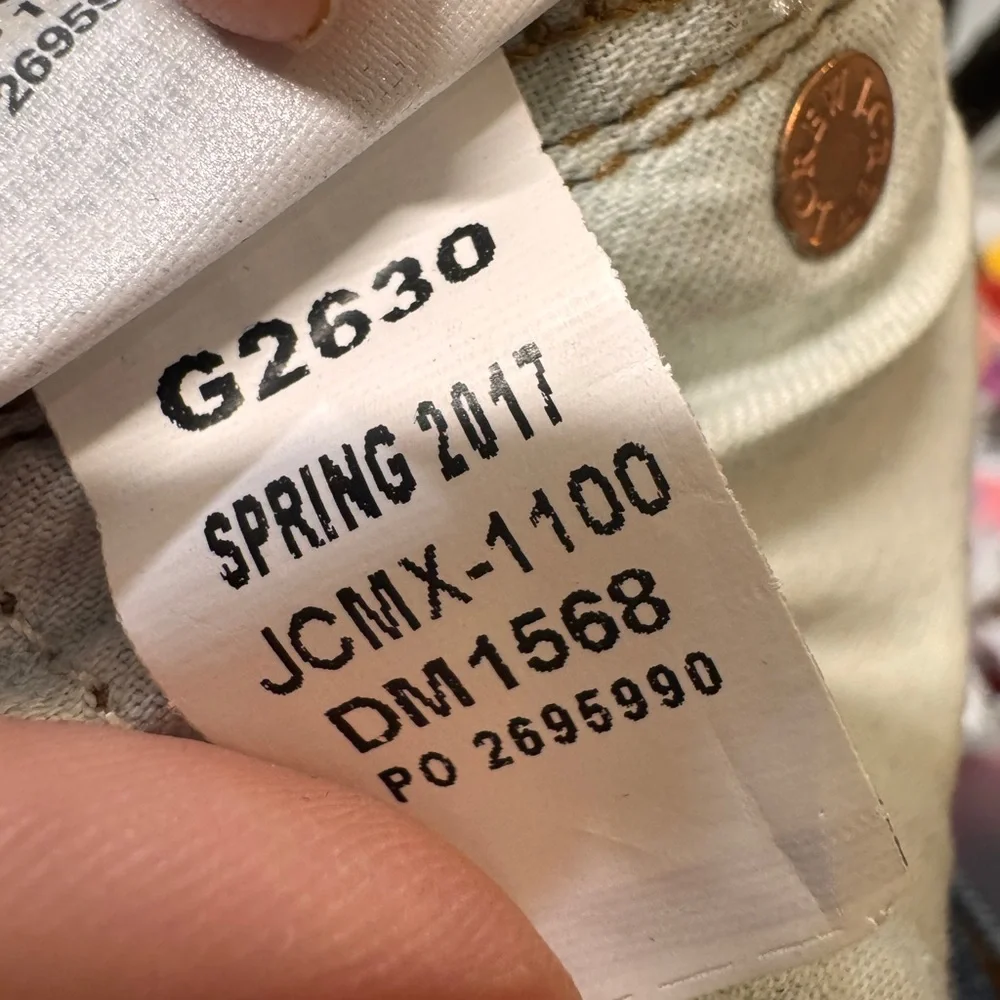 J. Crew Slim Broken In Boyfriend Jeans Trafford Wash 31‎ High Rise Distressed